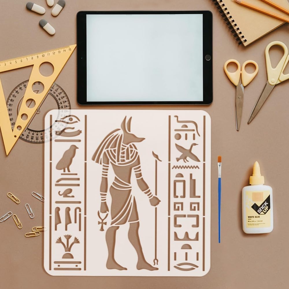 4 PCS Egyptian Symbols Stencil - Paint Brush review and price
