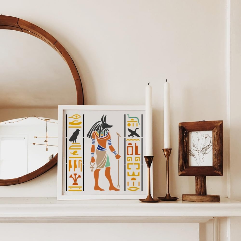 4 PCS Egyptian Symbols Stencil - Paint Brush review and price