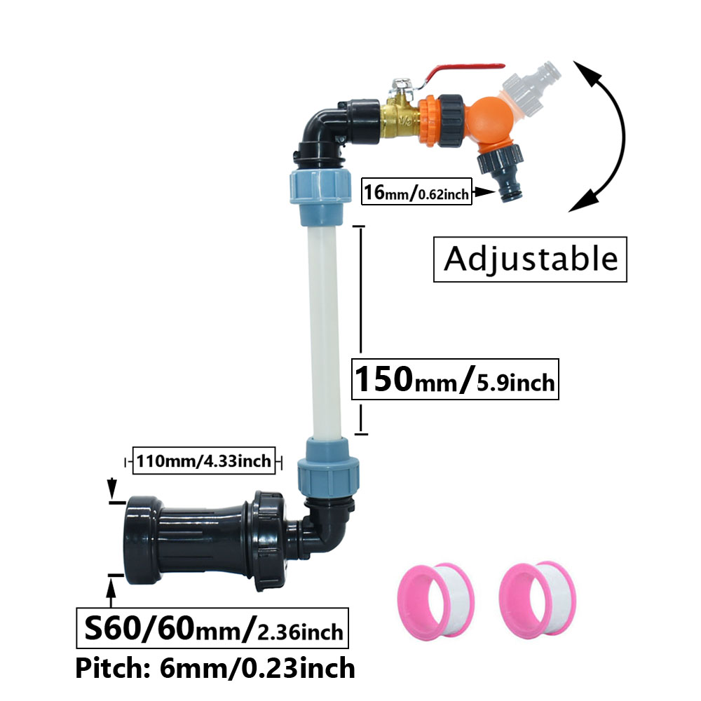 IBC water tank valve adapter S - Faucet review and price